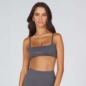 NWT Stax. Ridge Crop Top in Ash-Grey Size XL